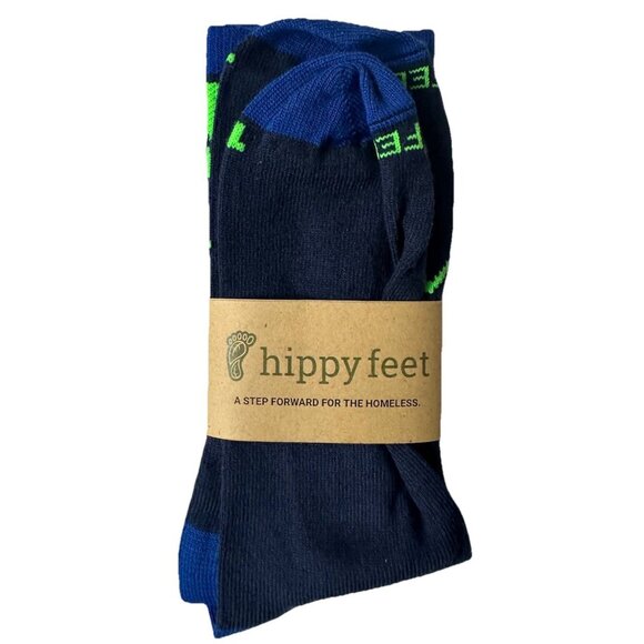 NWT Hippy Feet Socks Minnesota Timberwolves Unisex Size Large / XL MN Basketball - Picture 2 of 3